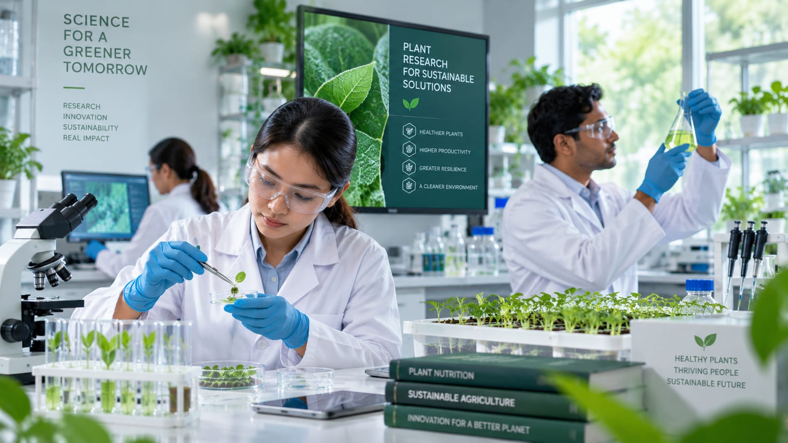 Researcher pouring a liquid nutrient sample during laboratory evaluation